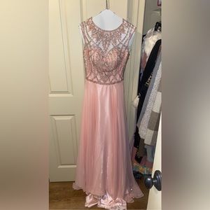 Pink Prom Dress with Train